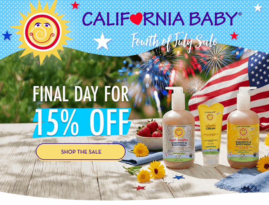Final Day for 15% off 