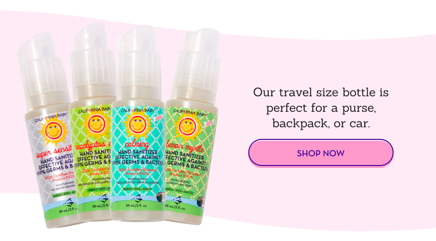 Our travel size bottle is perfect for a purse, backpack, or car