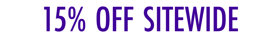 15% OFF SITEWIDE