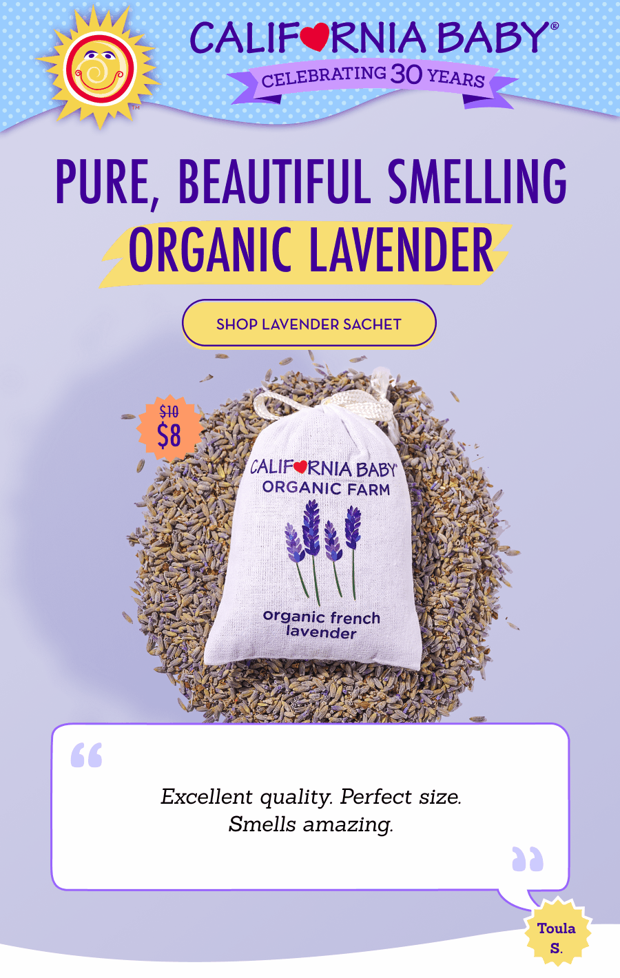 Pure, Beautiful Smelling Organic Lavender - SHOP LAVENDER SACHET