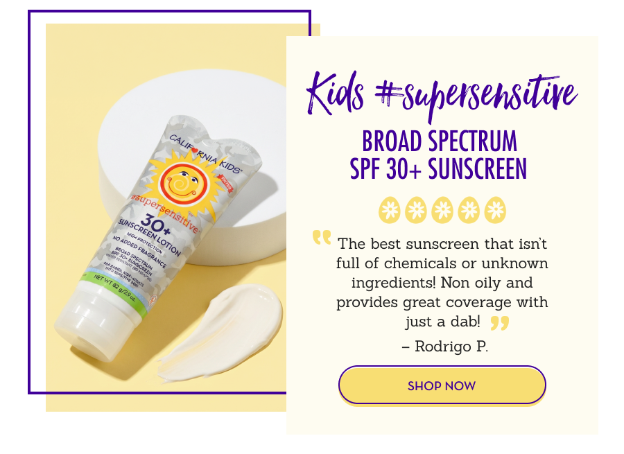 Kids #supersensitive Broad Spectrum SPF 30+ Sunscreen
