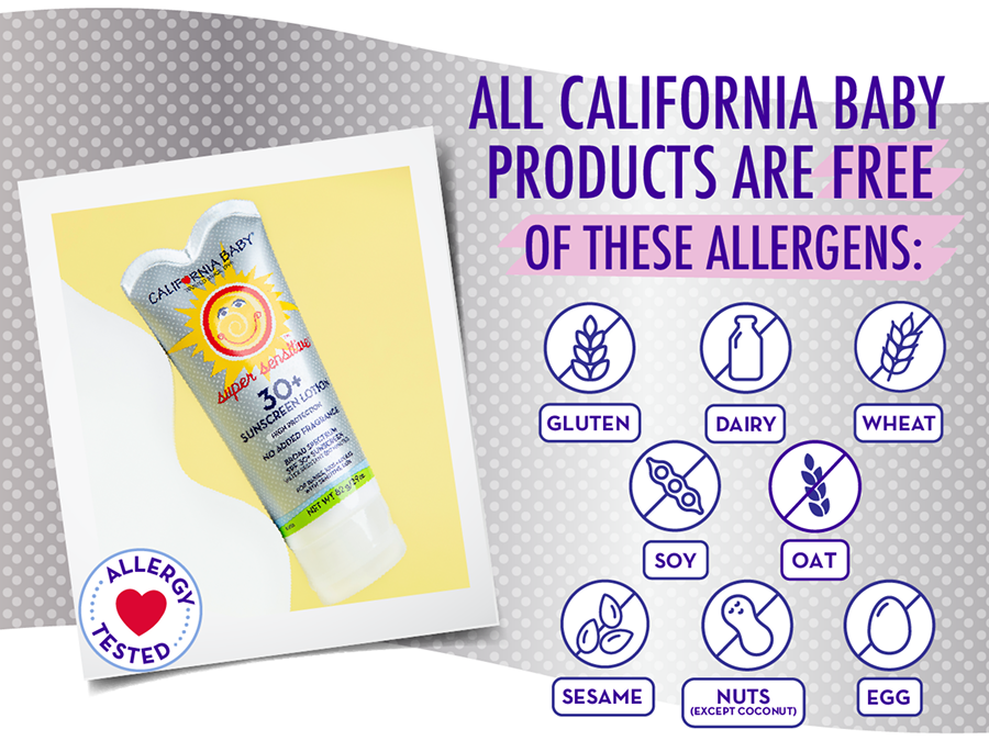 All California Baby products are free of these allergens