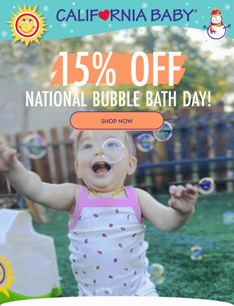 15% Off National Bubble Bath Day!  SHOP NOW