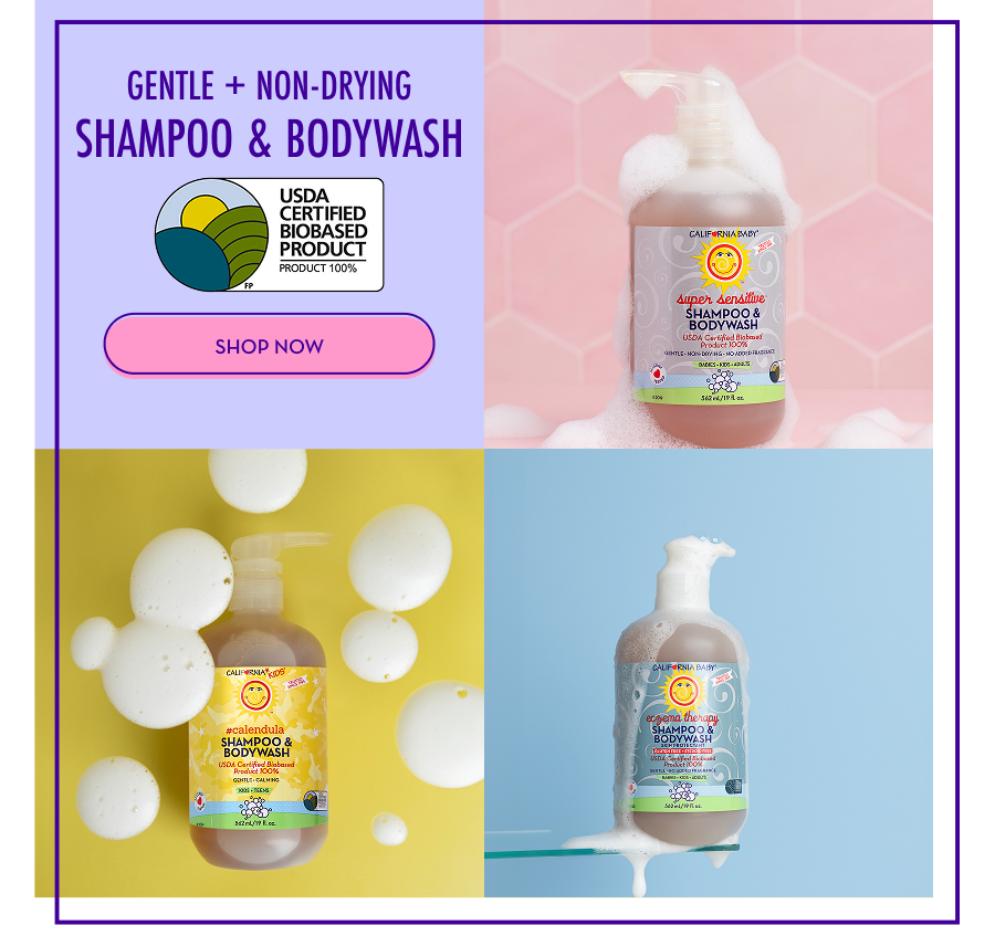 Gentle + non-drying shampoo & bodywash - SHOP NOW