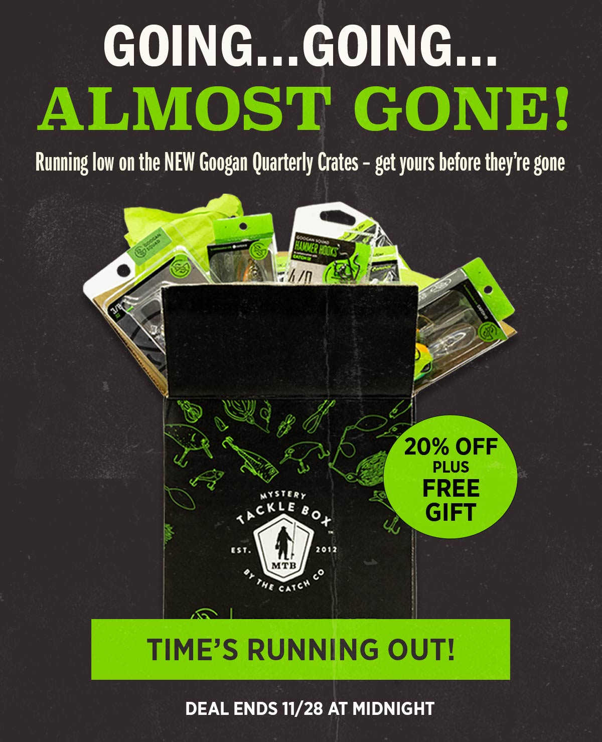 🚨RUNNING LOW🚨 on the NEW Googan Quarterly Crate Karls Bait & Tackle