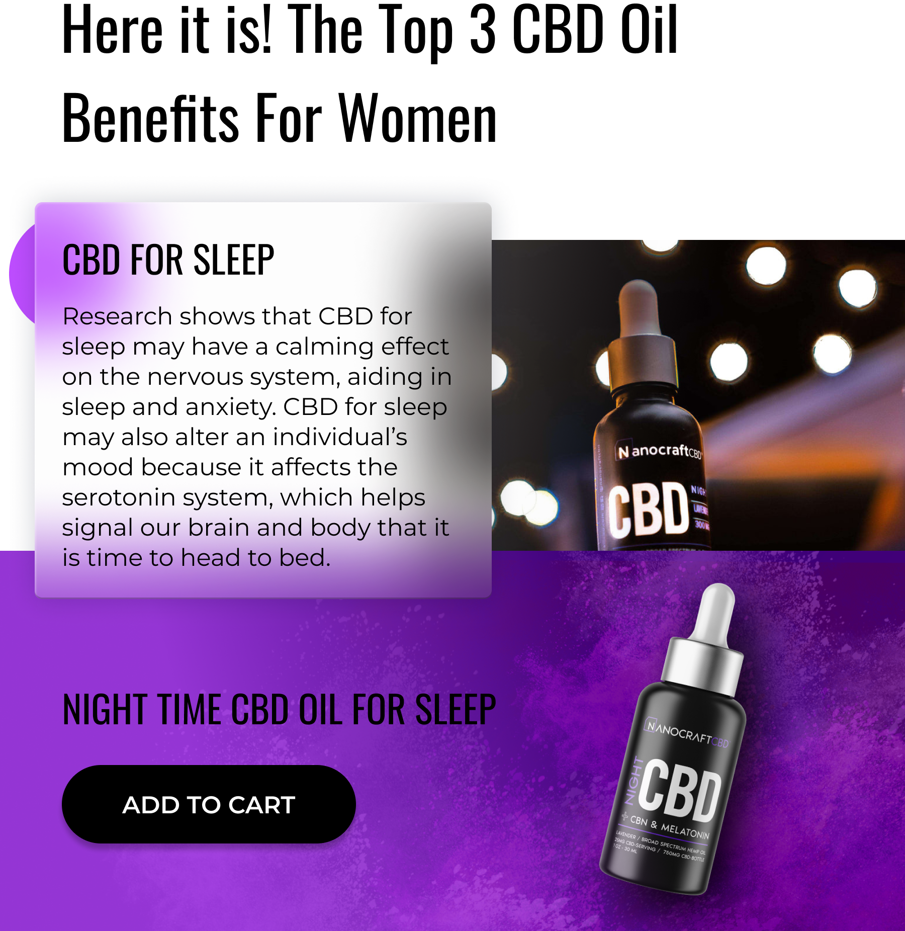 CBD FOR SLEEP
