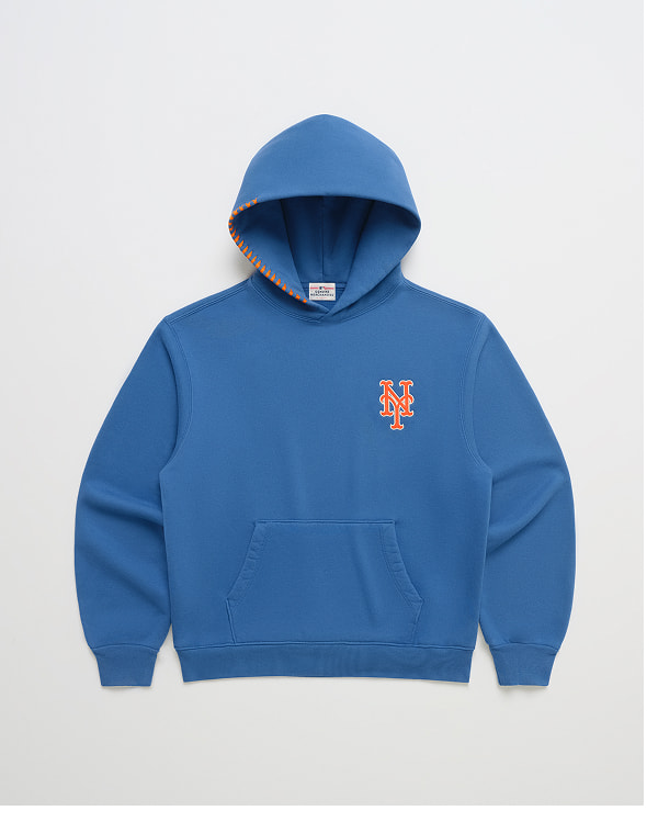Mets Applique Fleece Hoodie - Sail