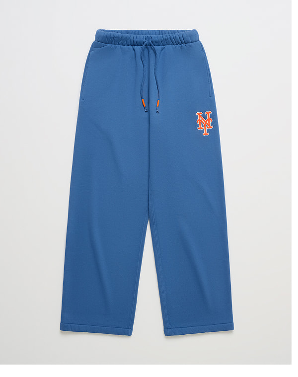 Mets Applique Fleece Straight Sweatpant - Sail