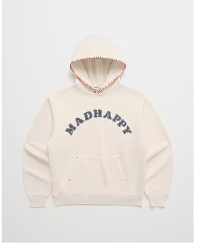 Washed Cooper Applique Hoodie - Tofu
