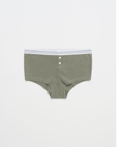 Hanes Pointelle Boy Short - Moss