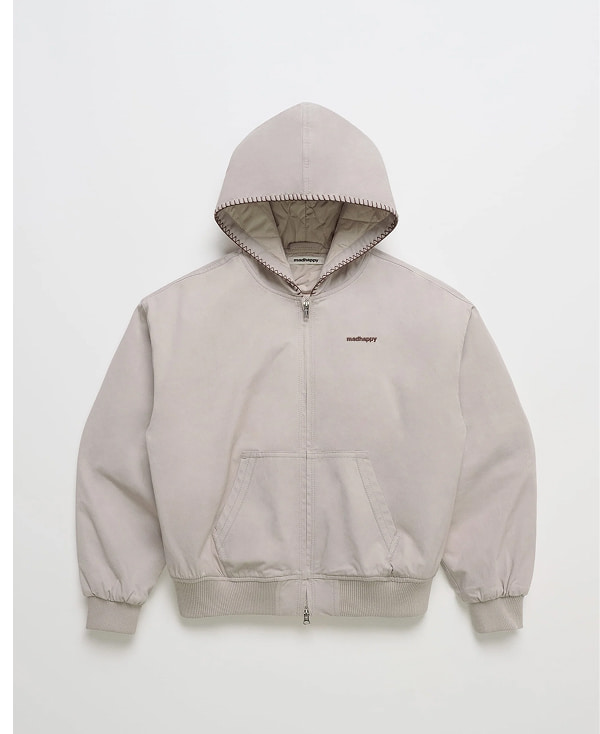 Washed Hooded Jacket - Dusty