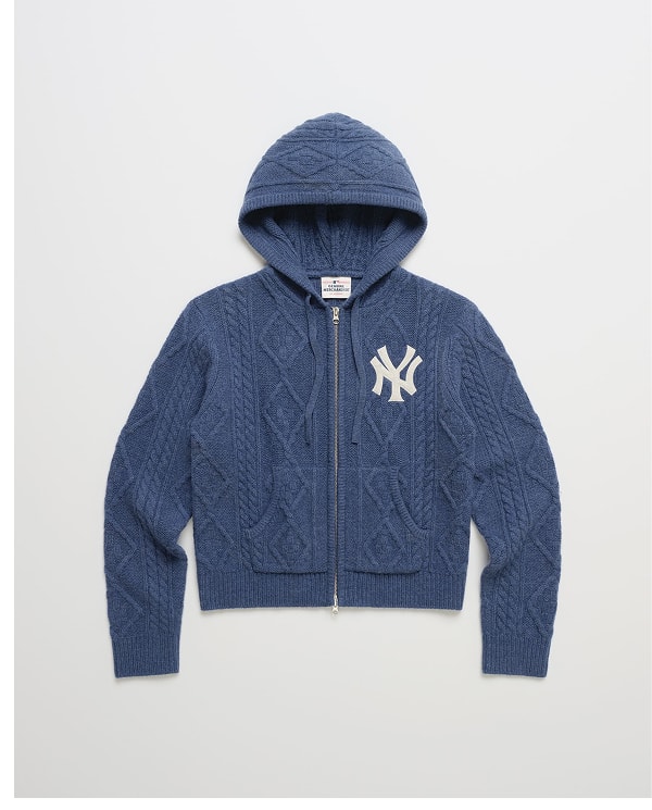 Yankees Cable Knit Hoodie