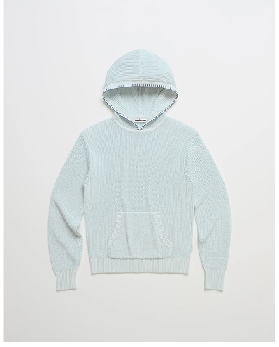Cotton Pullover Sweater Hoodie - Opal