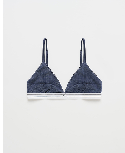 Hanes Pointelle Bralette - Navy
