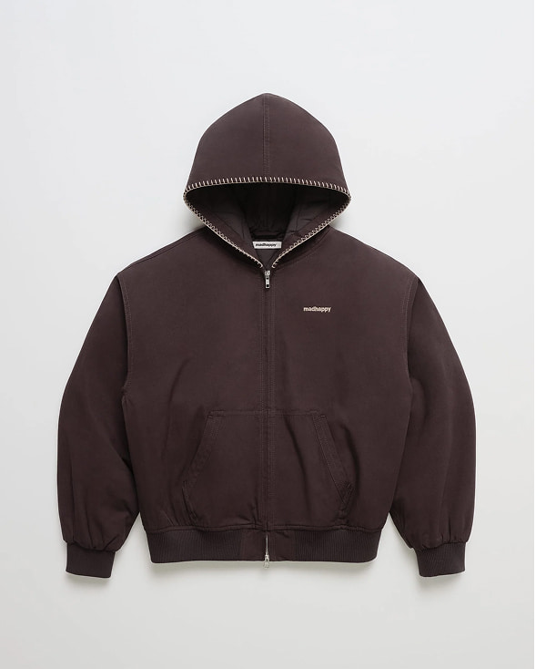 Washed Hooded Jacket - Tar