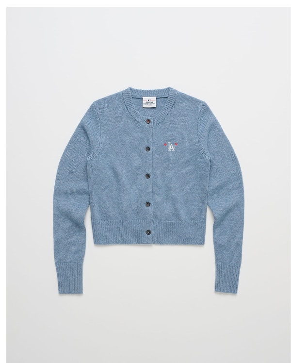 Dodgers Heart Cardigan Sweater