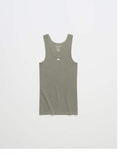 Hanes Pointelle Tank Top - Moss