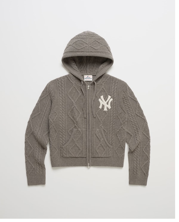 Yankees Cable Knit Hoodie