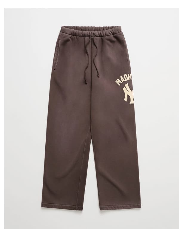 Yankees Washed Straight Sweatpant - Dark Coffee