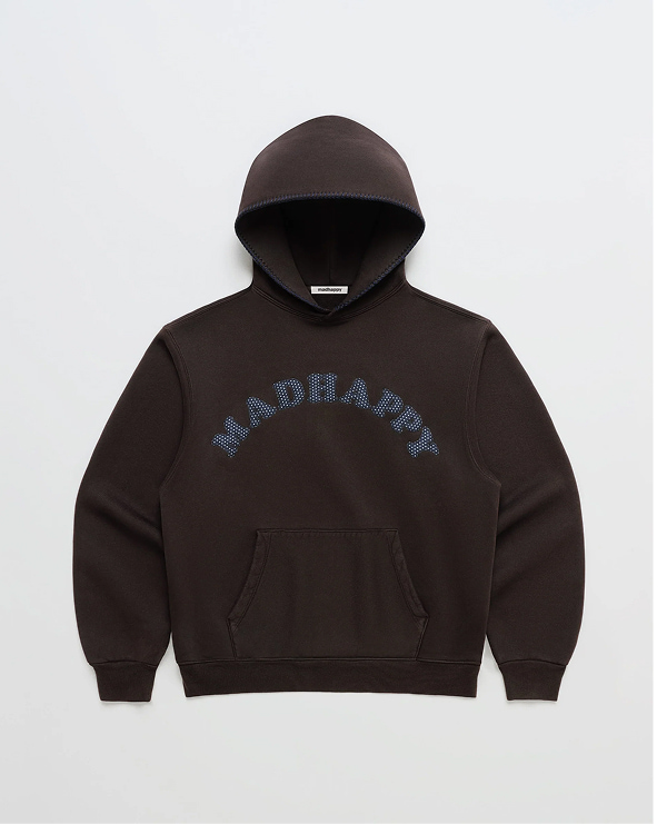Polka Dot Appliqué Cooper Hoodie - Coffee Bean