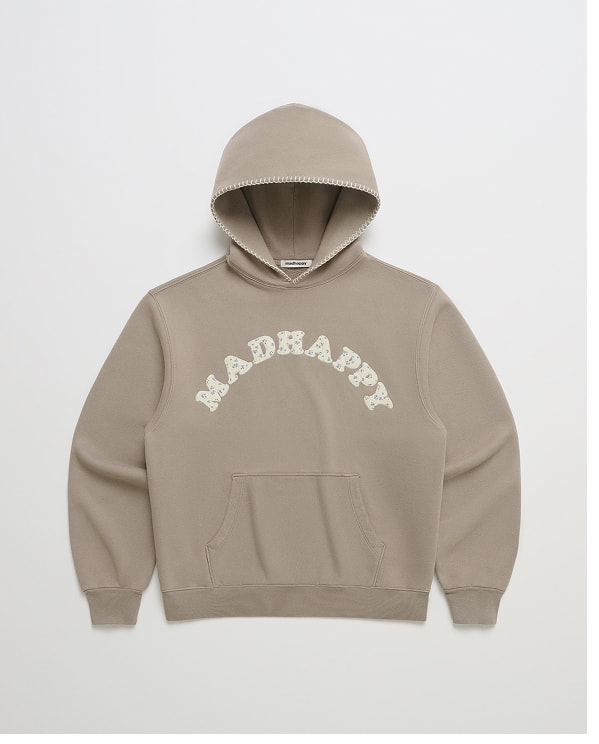 Ditsy Cooper Fleece Hoodie - Dust