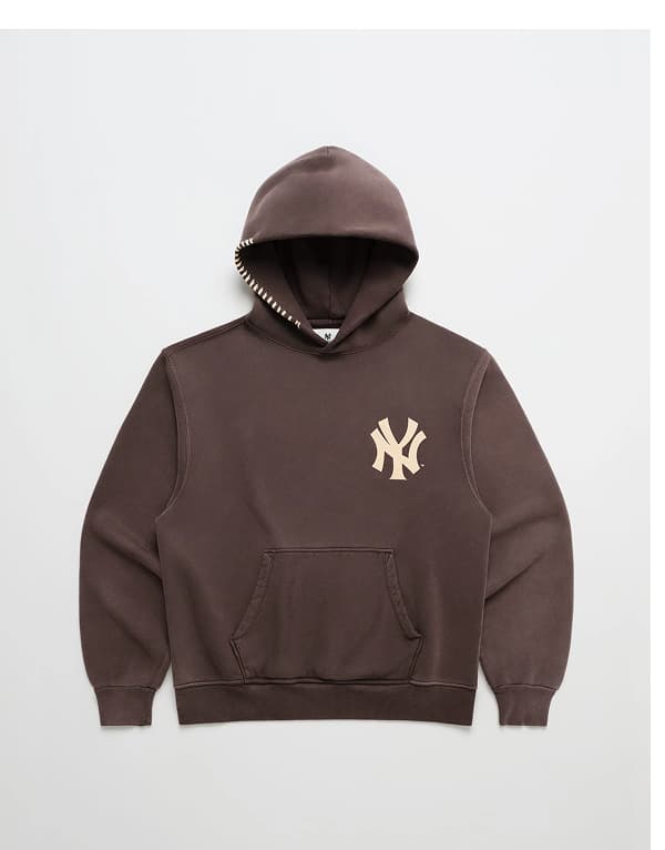 Yankees Washed Hoodie - Dark Coffee