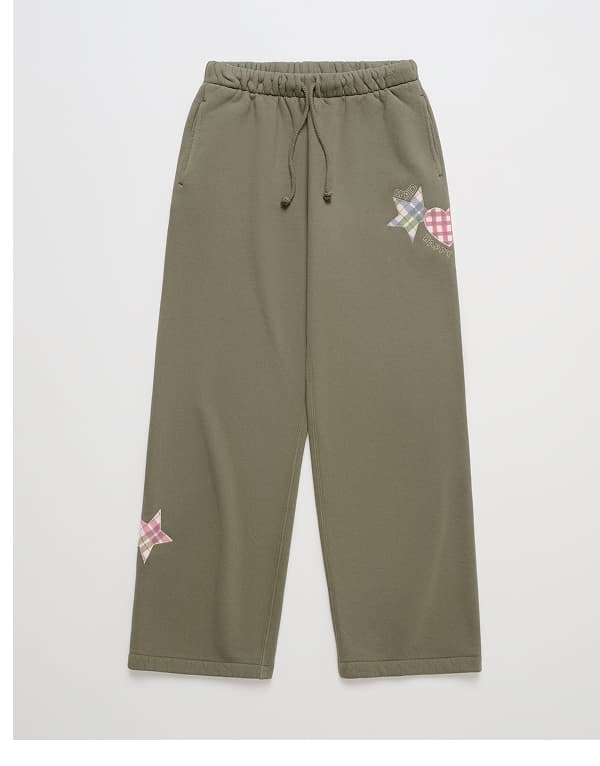 Hearts & Stars Fleece Straight Sweatpant - Picholine