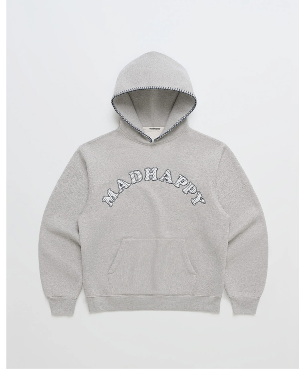 Polka Dot Appliqué Cooper Hoodie - Heather Gray
