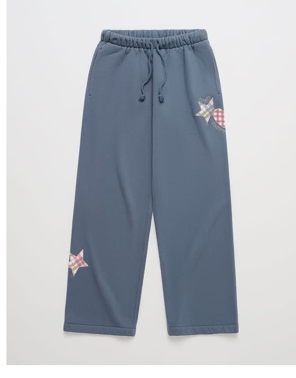 Hearts & Stars Fleece Straight Sweatpant - Tide