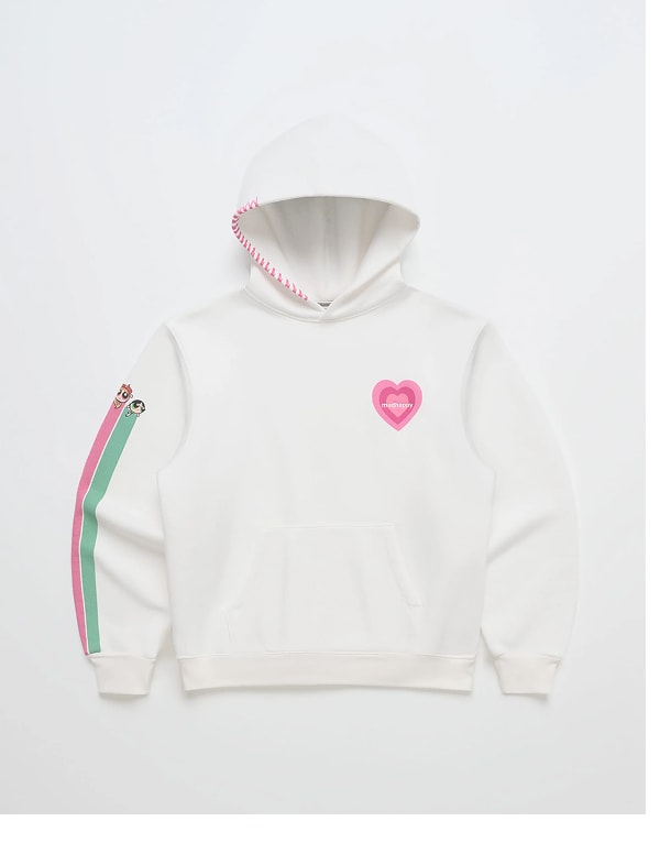 The Powerpuff Girls Heart Hoodie - White