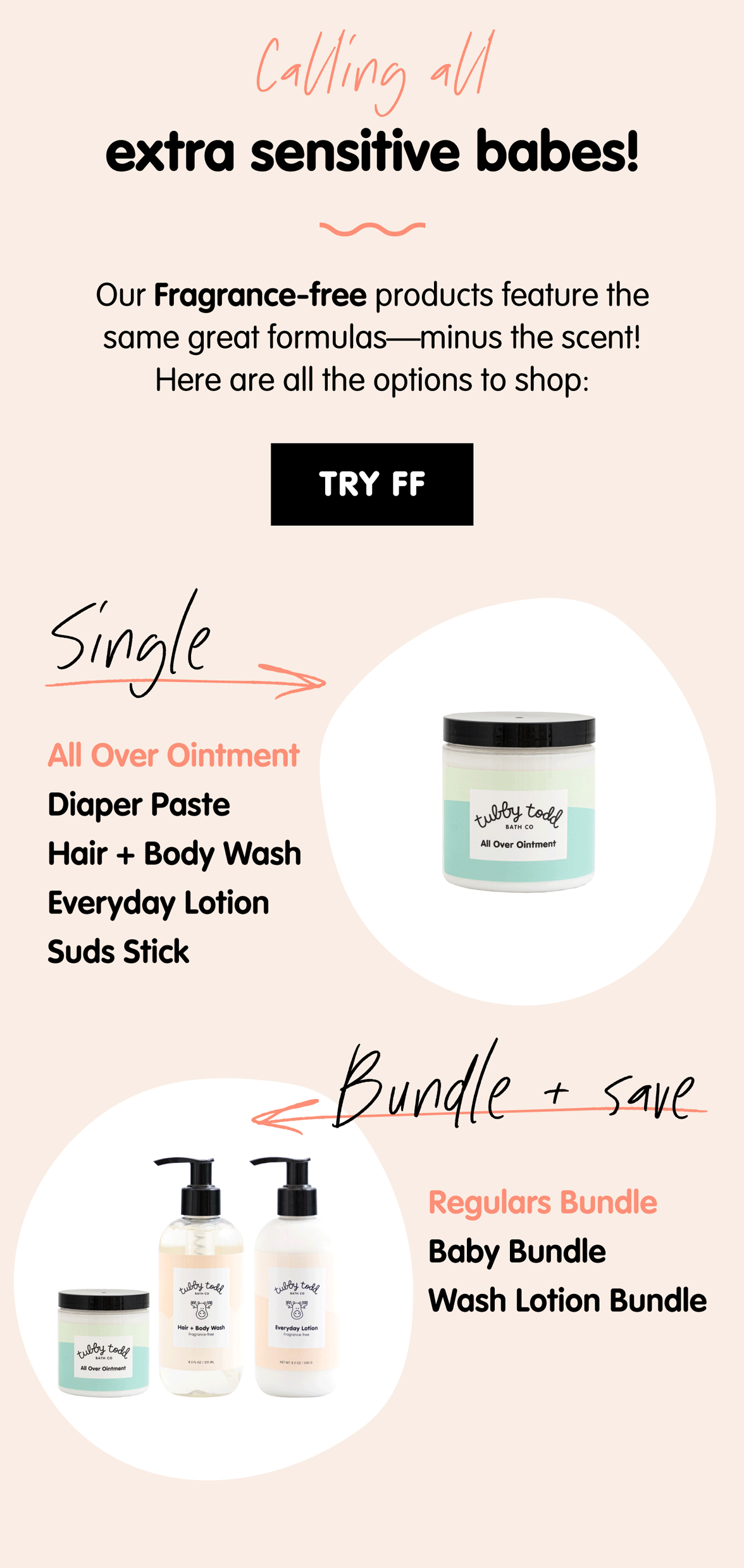 Try Tubby Todd fragrancefree Tubby Todd Bath Co