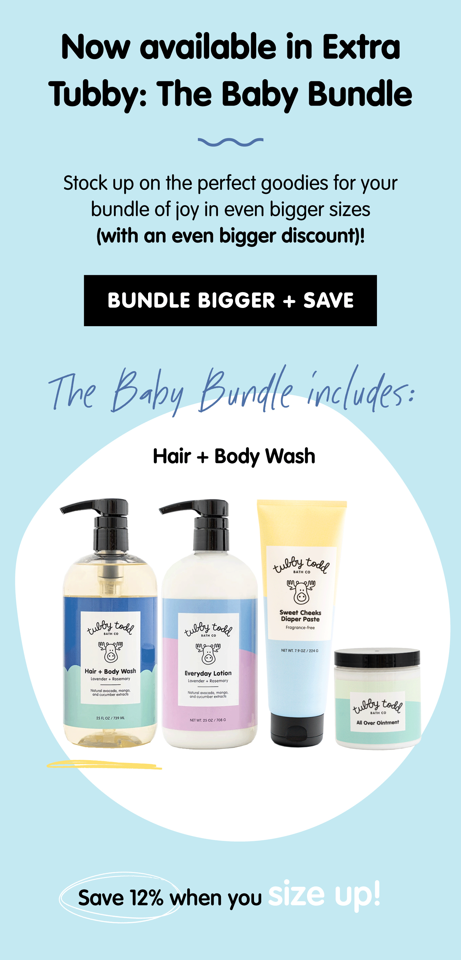 Shop now Extra Tubby Baby Bundle Tubby Todd Bath Co