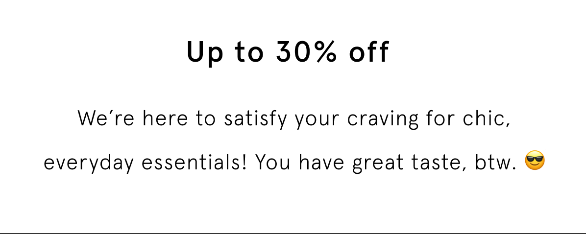 Up to 30% off