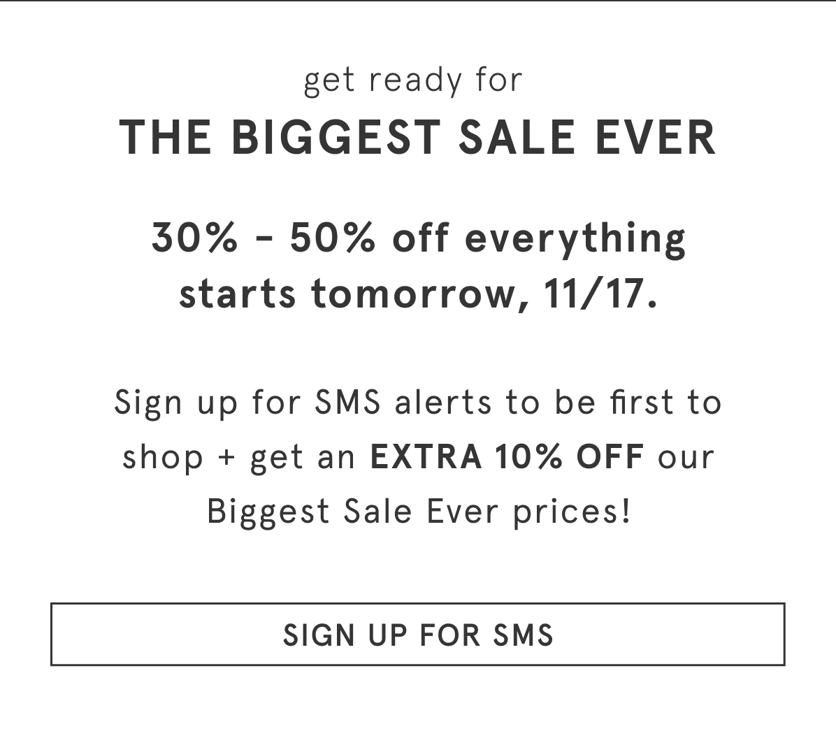 Get ready for the biggest sale ever