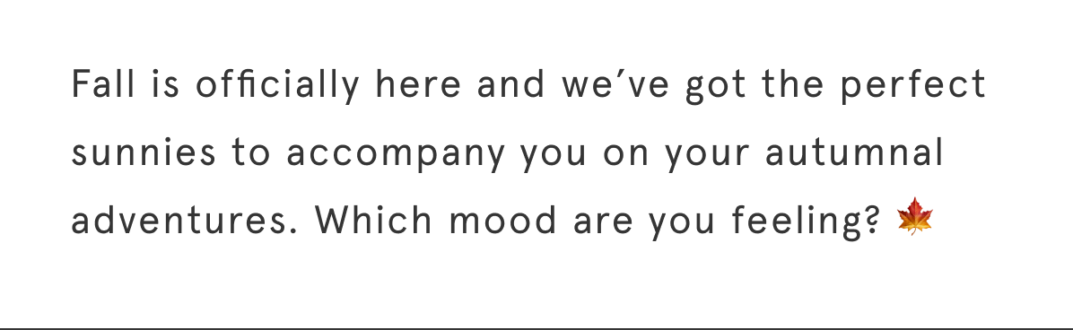 Fall is officially here.