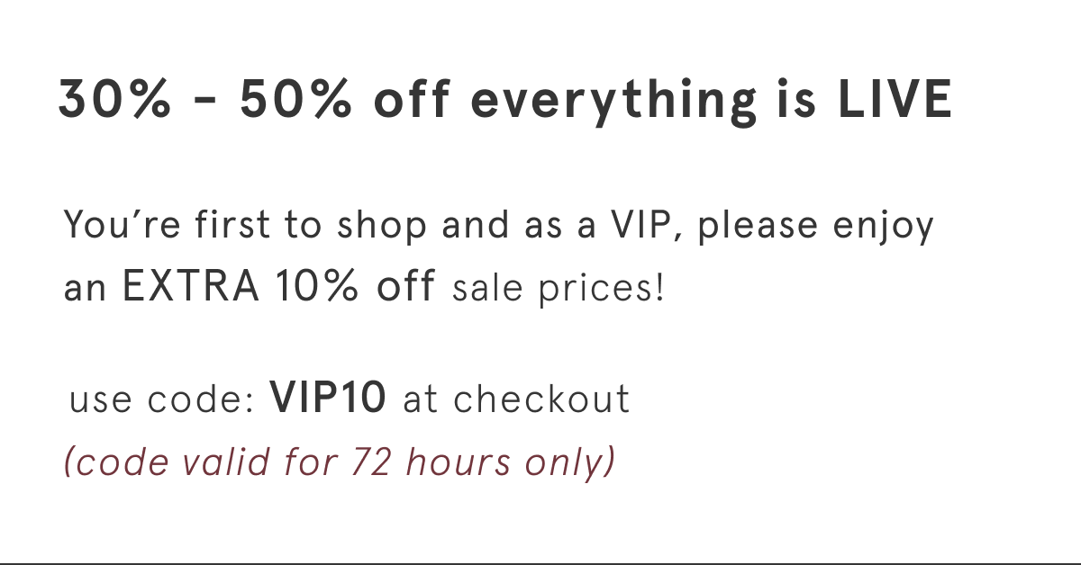 30-50% off everything