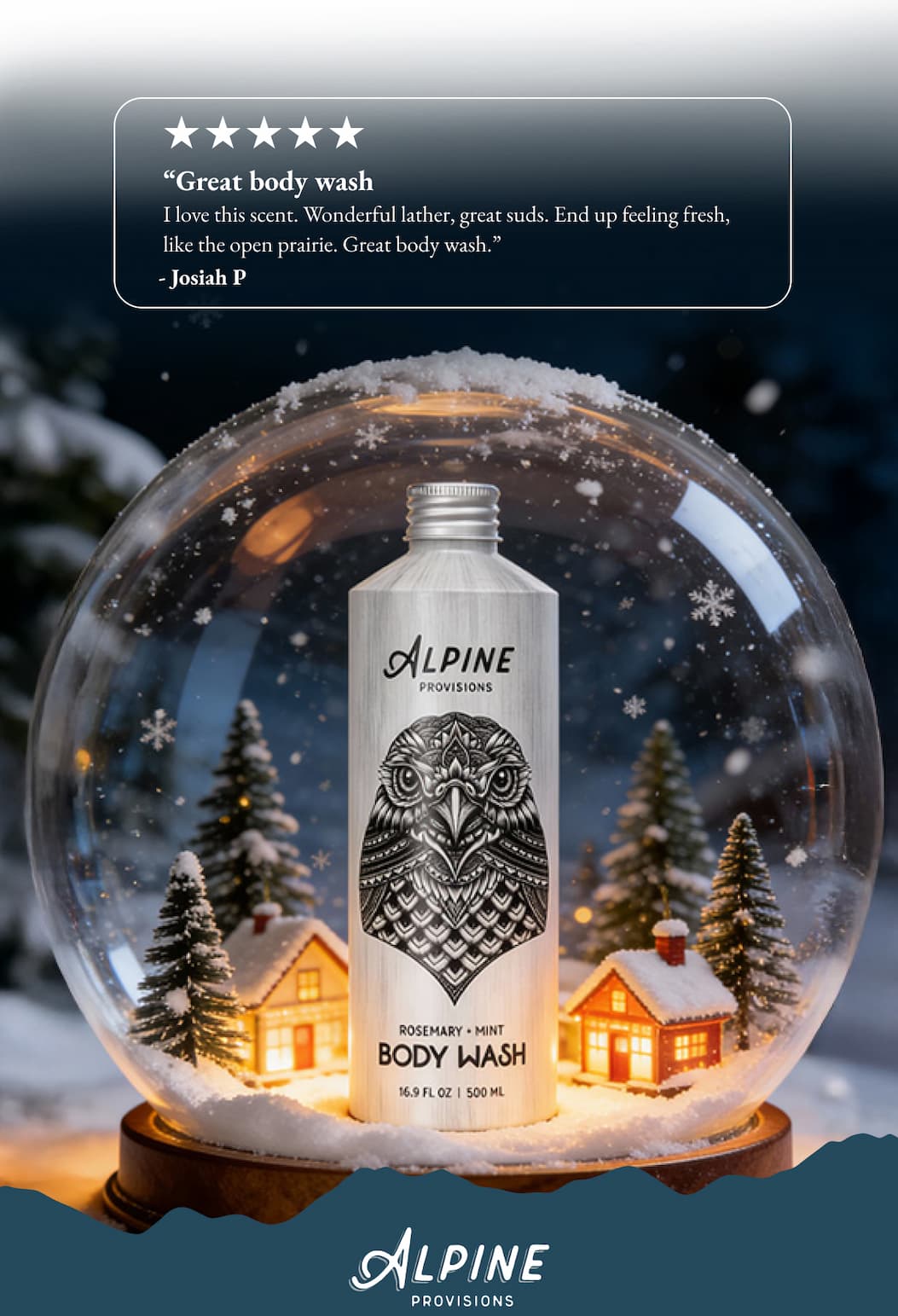 Alpine Provisions body wash with five-star customer review