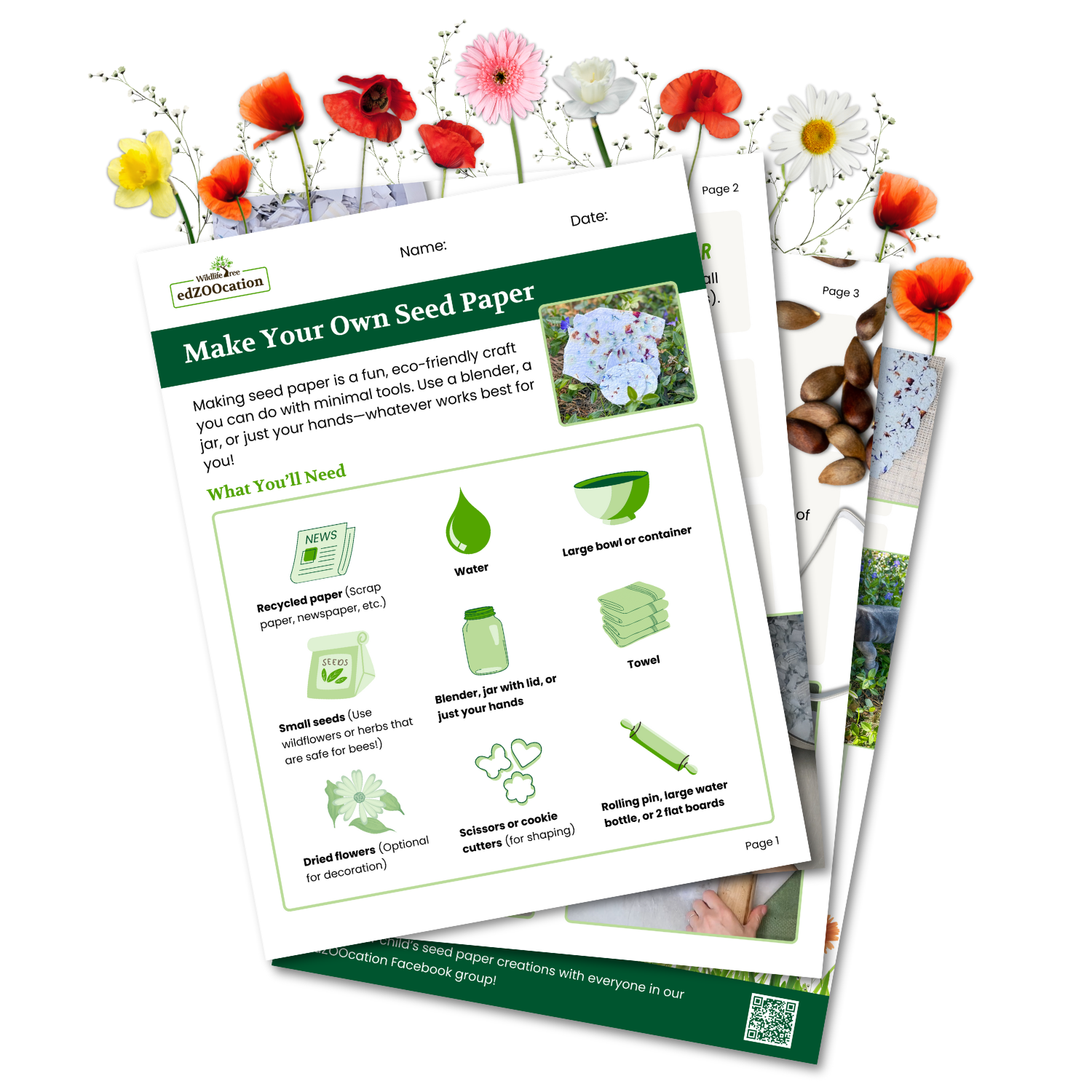 Make Your Own Seed Paper Activity Sheet