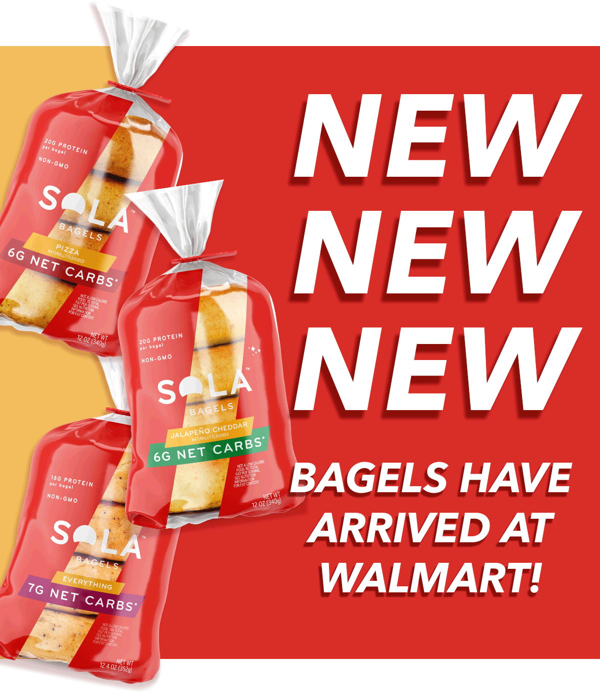 NEW Bagel flavors are here! Sola Sweet