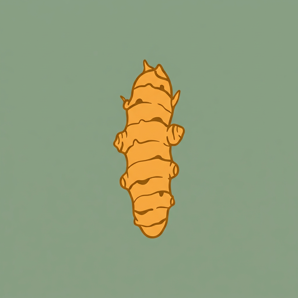 Turmeric root illustration