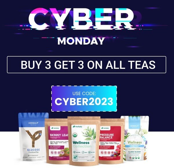 Cyber Monday | Buy 3 Get 3 on all teas. Use Code CYBER2023