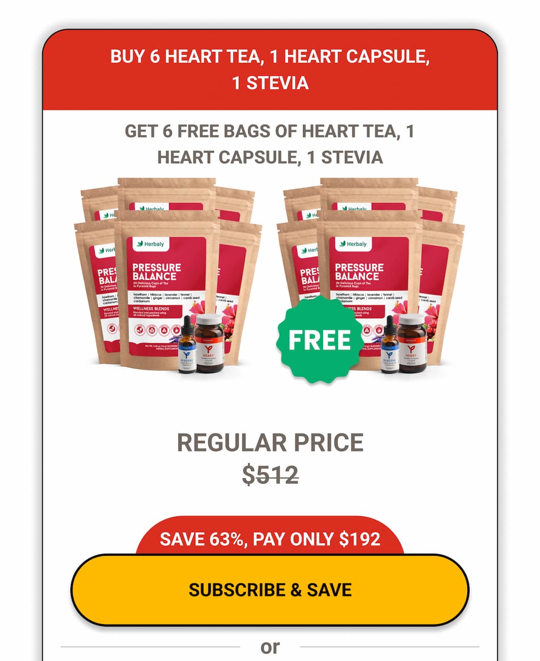 Subscribe and Save - Heart