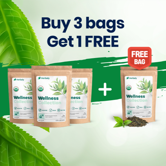 Herbaly Wellness Functional Tea buy 3 get 1 free bundle offer
