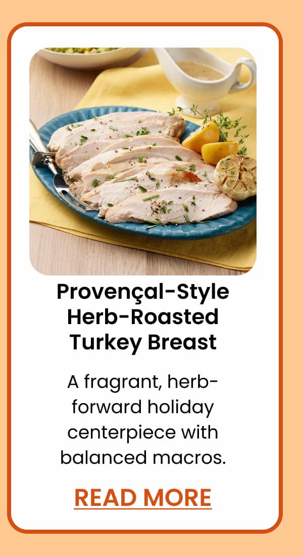 Provencal style herb roasted turkey