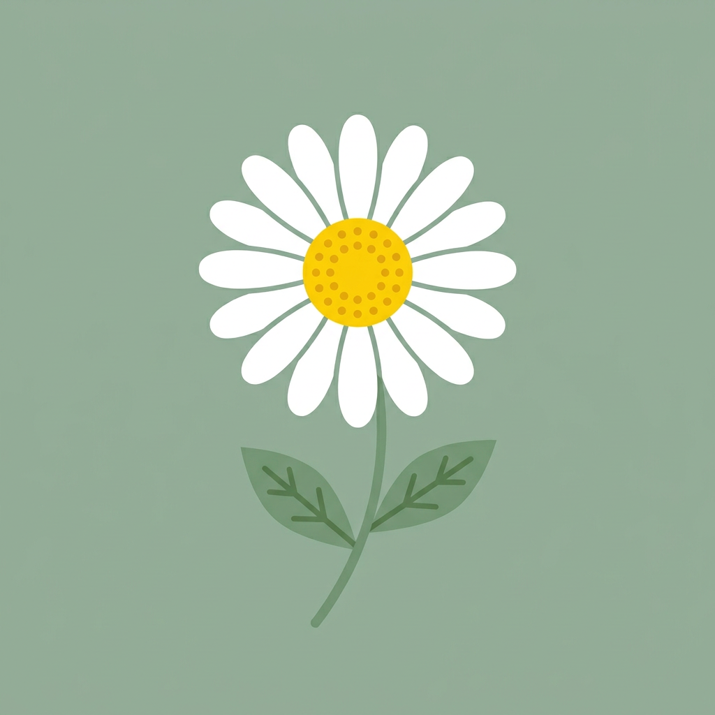 Chamomile flower illustration