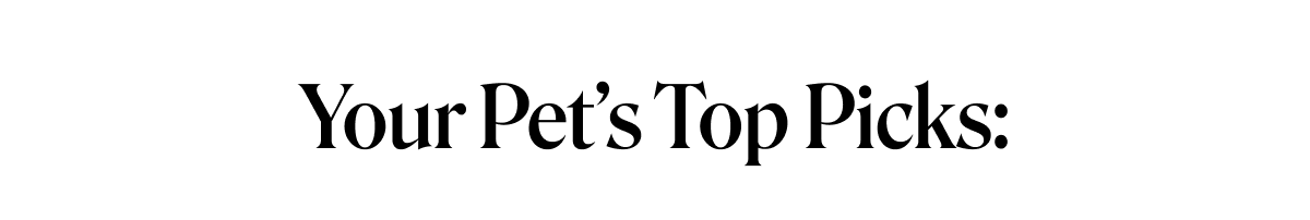 Your pet's top picks