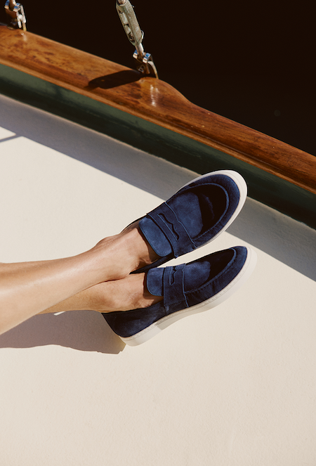 The Paros Penny Loafers in Navy