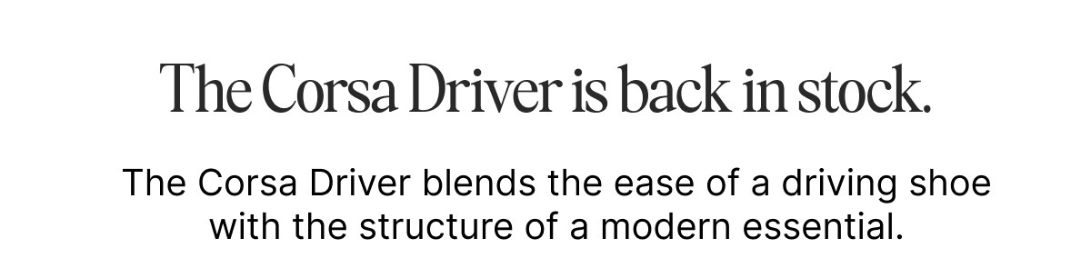 The Corsa Driver is back in stock.