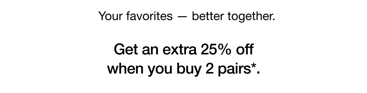 50% off select styles