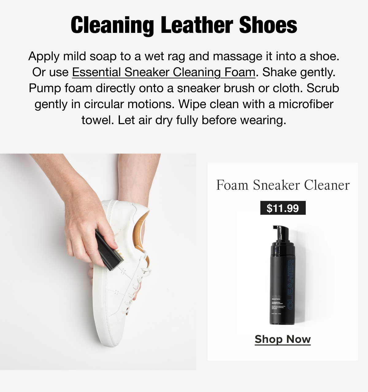 foam sneaker cleaner
